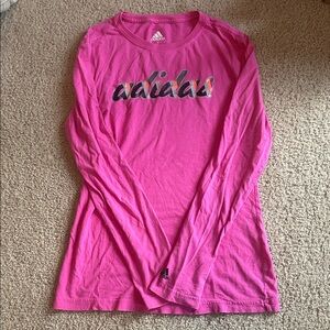 Adidas Hot Pink Long Sleeve Shirt